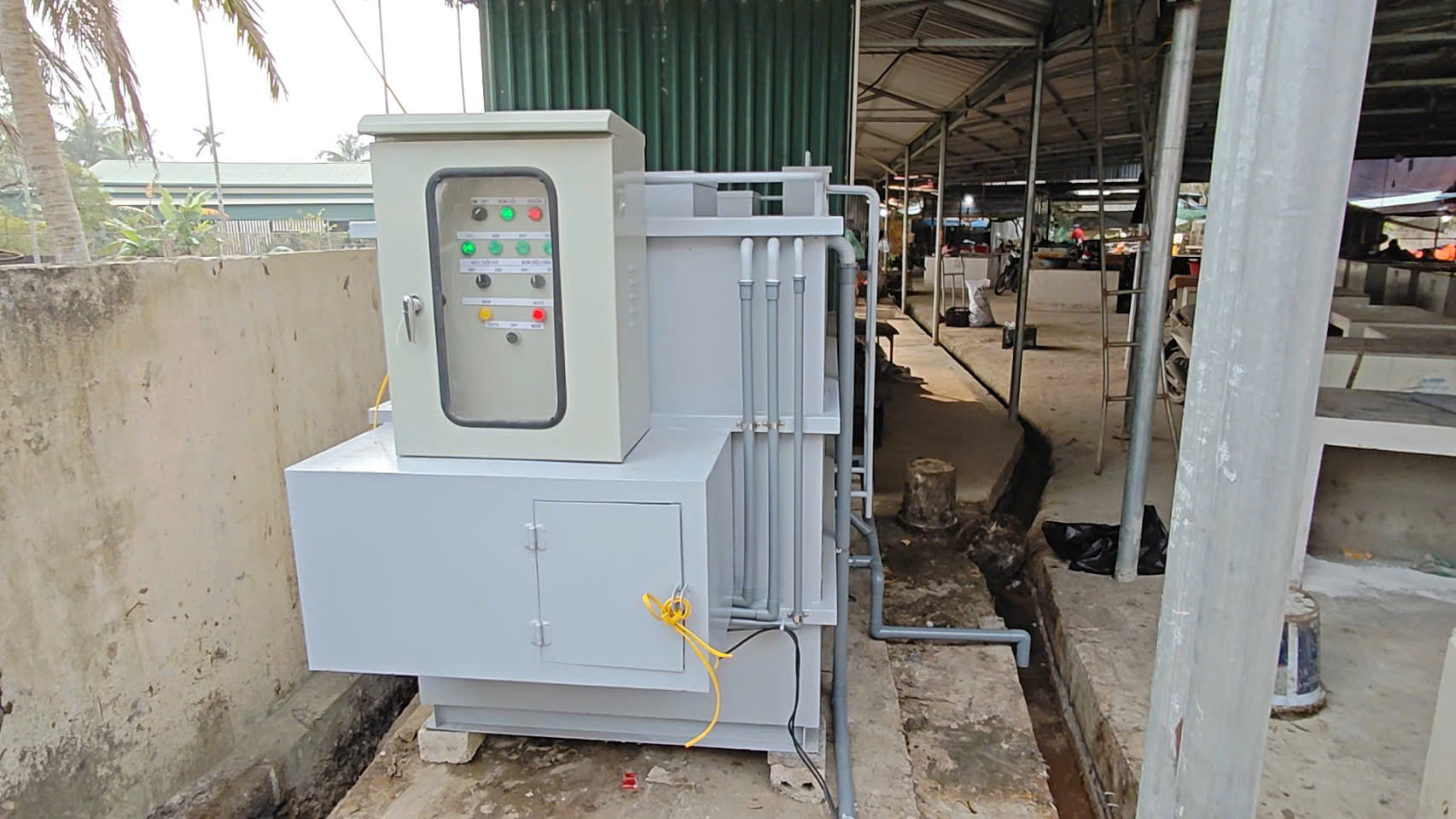 Lắp đặt HTXL nước thải chợ Cầu Quan, Nông Cống, Thanh Hoá